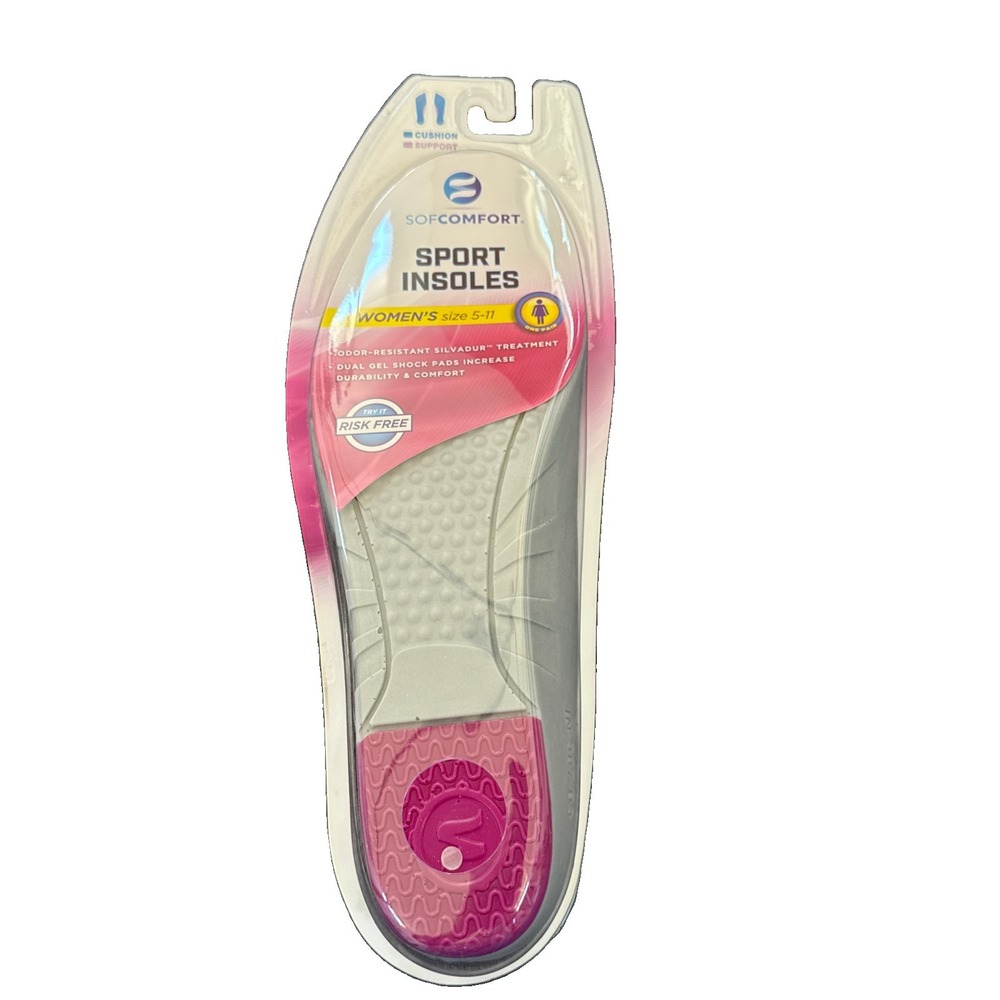 Sofcomfort Custom Orthotic Insole W Sz 5-11 Memory Foam Silvadur Odor Protection